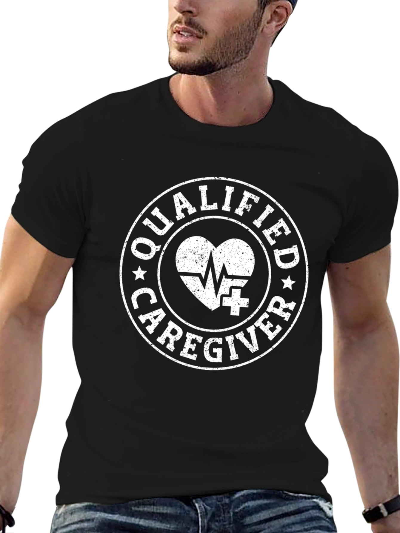 Qualified Caregiver Graphic Tee - Black