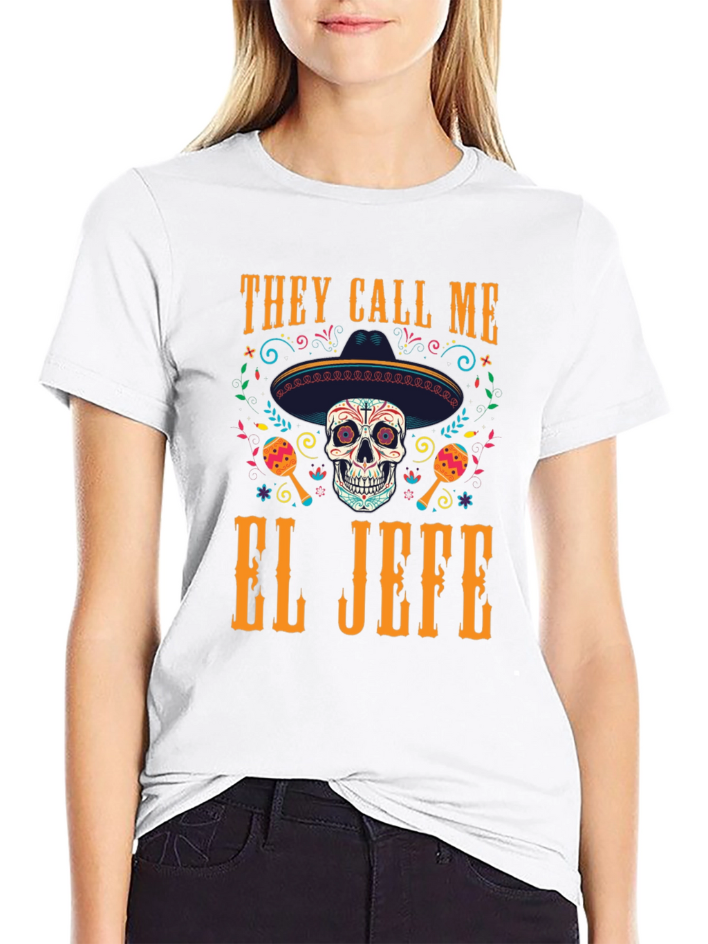 El Jefe Skull T-Shirt - Day of the Dead
