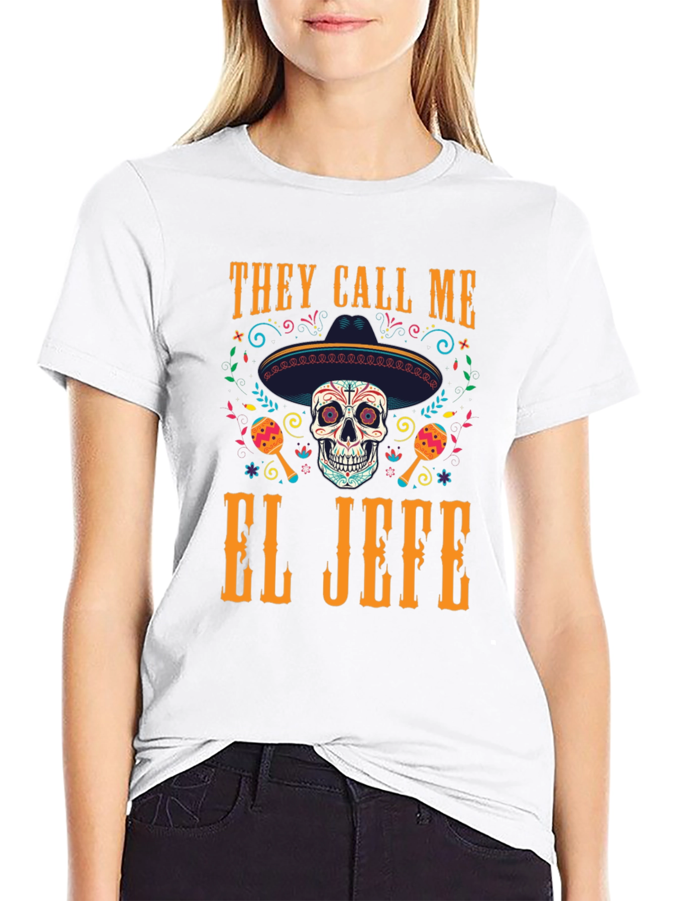 El Jefe Skull T-Shirt - Day of the Dead