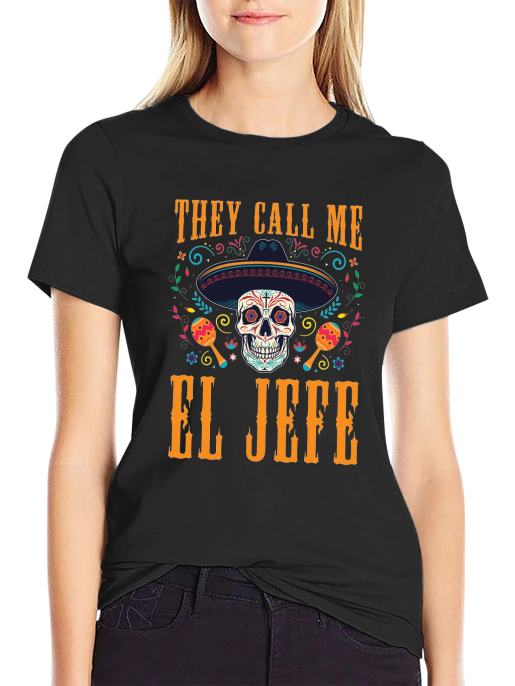 El Jefe Skull T-Shirt - Day of the Dead