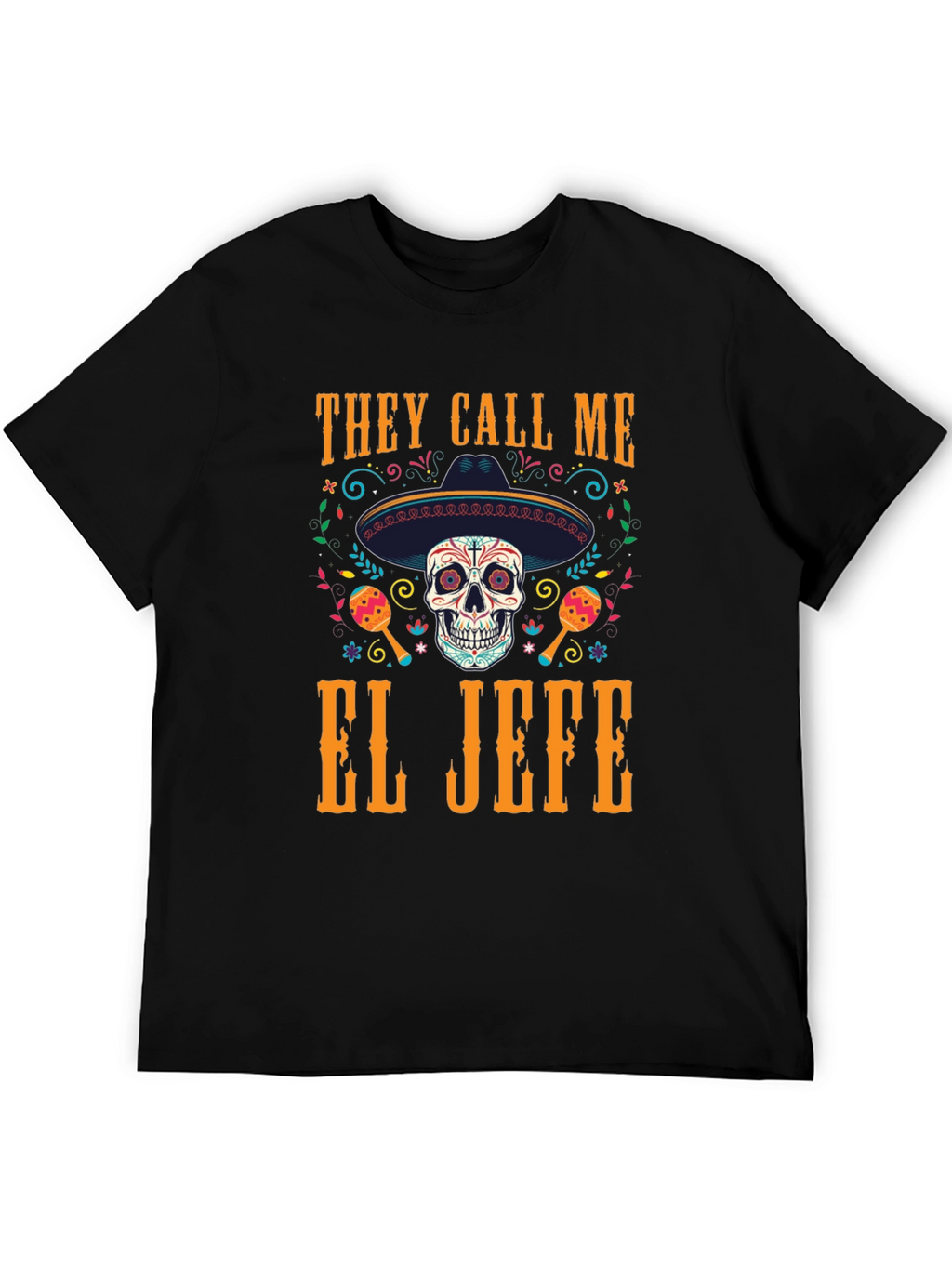 El Jefe Skull T-Shirt - Day of the Dead