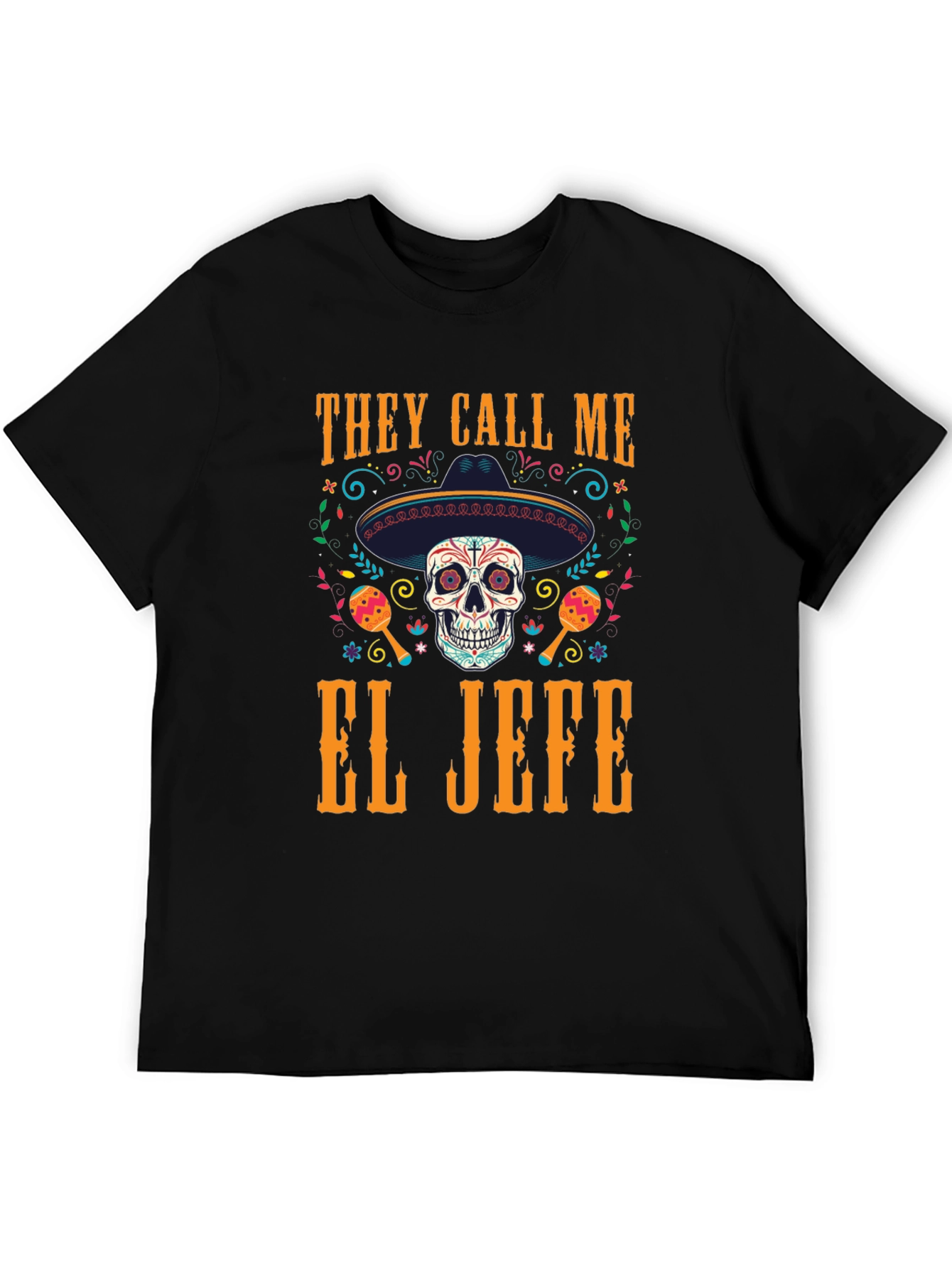 El Jefe Skull T-Shirt - Day of the Dead