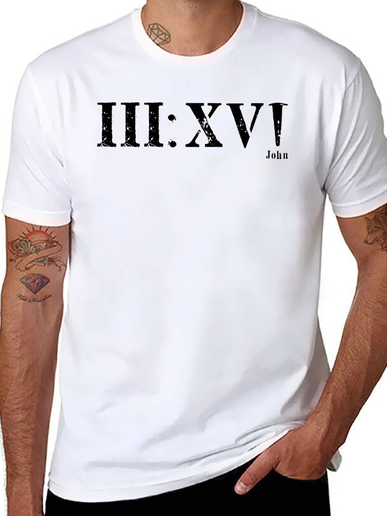 John 3:16 Black T-Shirt