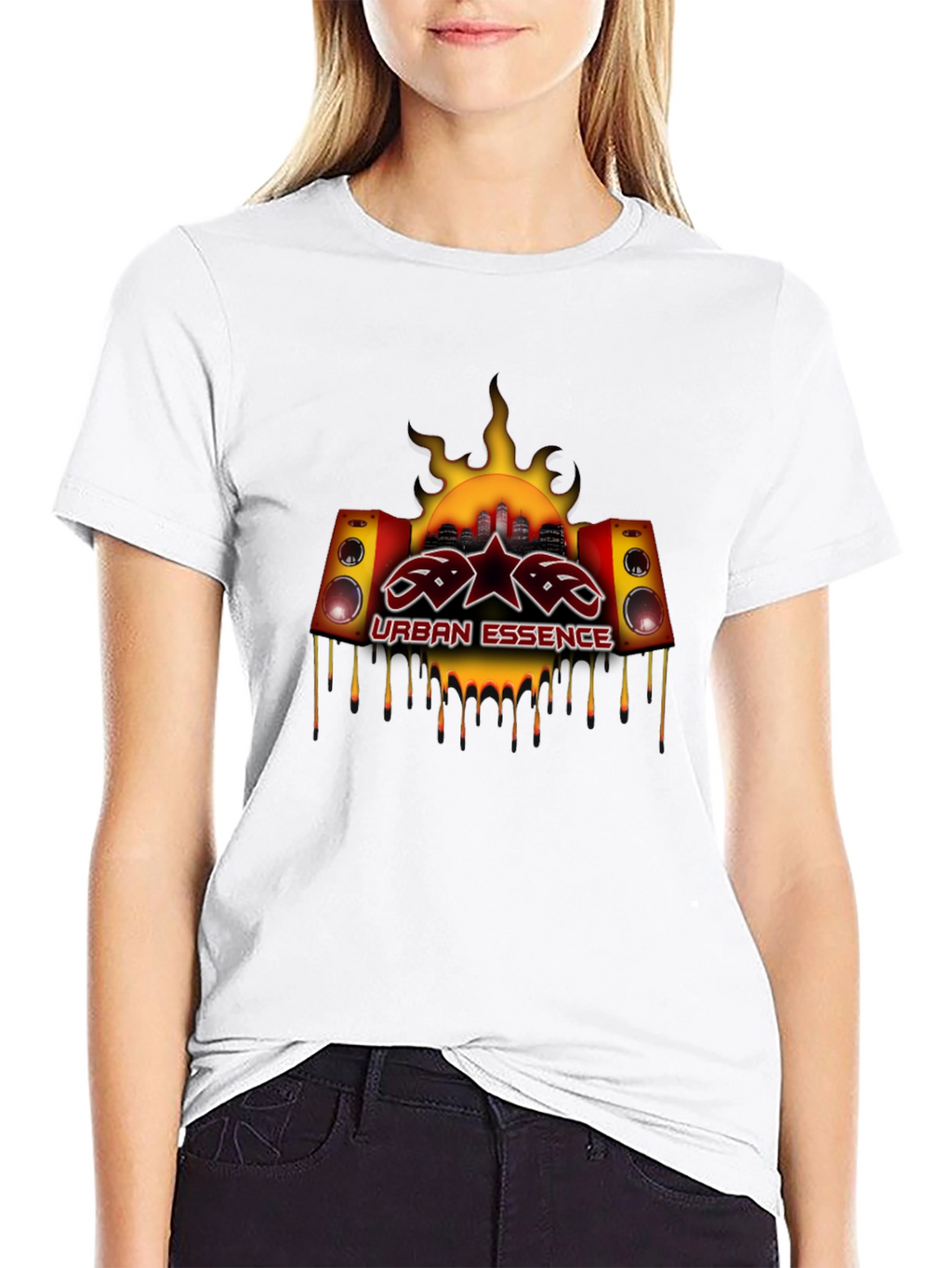 Urban Essence Graphic Tee - Black