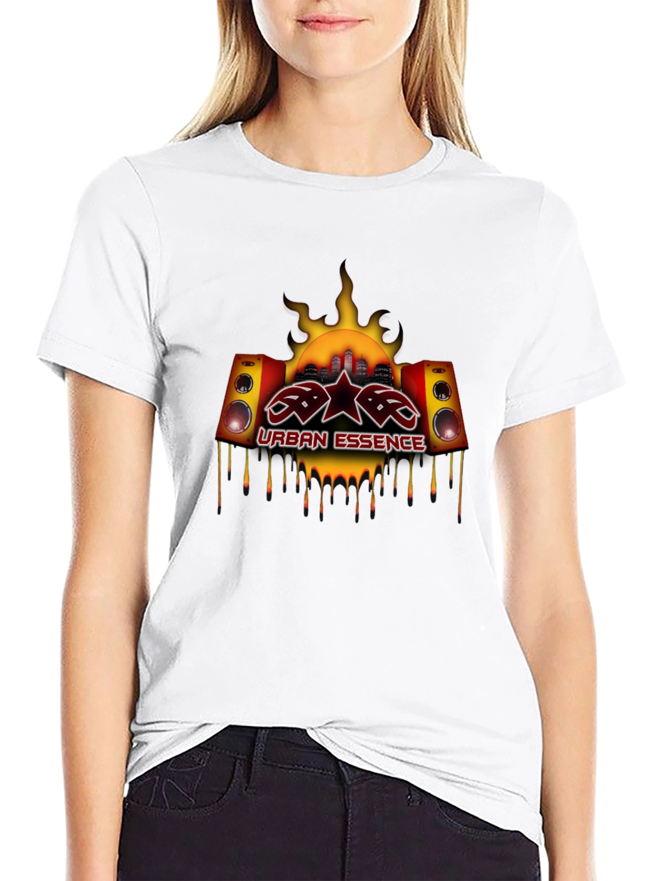 Urban Essence Graphic Tee - Black