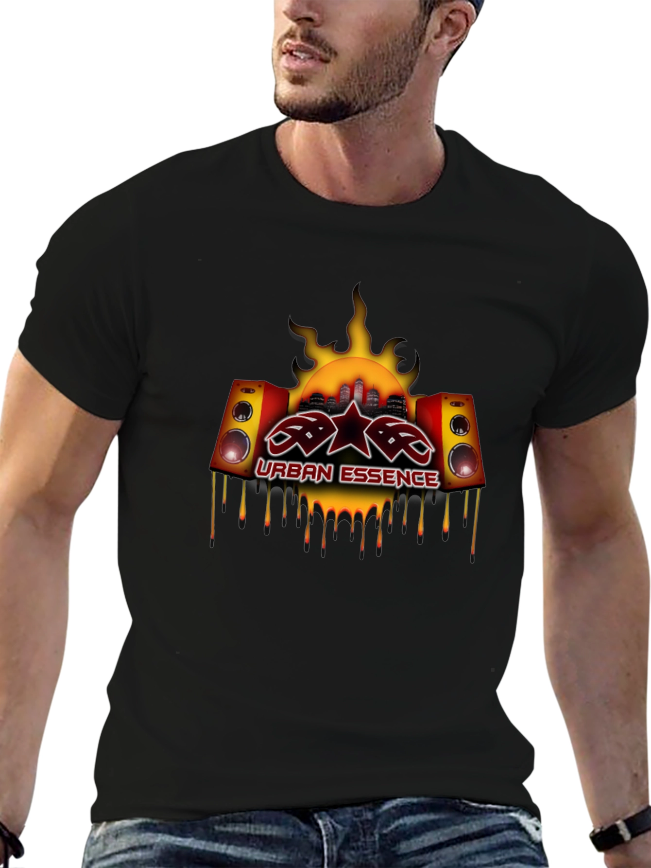 Urban Essence Graphic Tee - Black