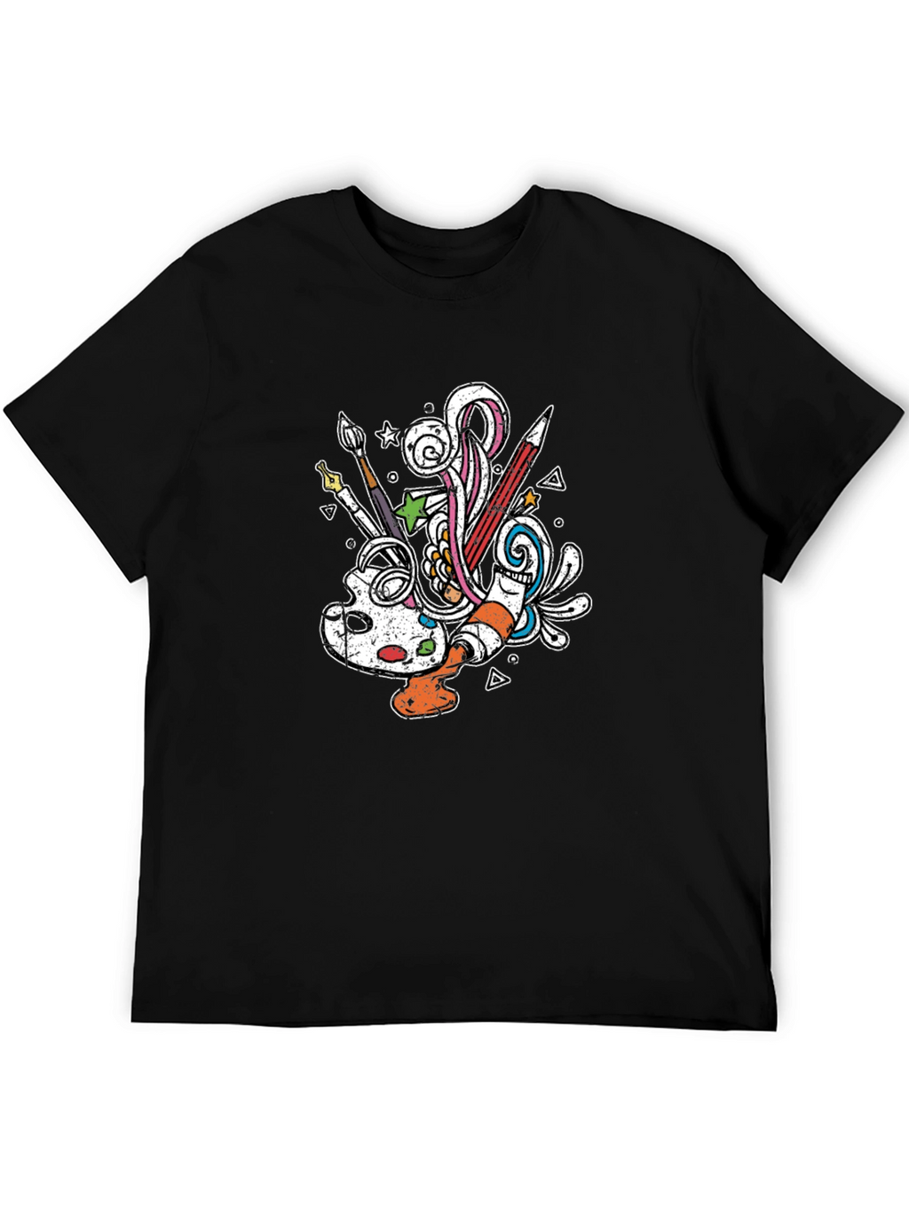 Artistic Doodle Graphic Tee - Creative Expression T-Shirt