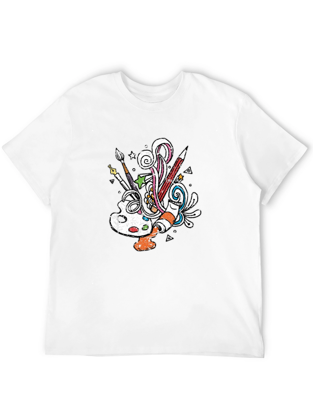Artistic Doodle Graphic Tee - Creative Expression T-Shirt