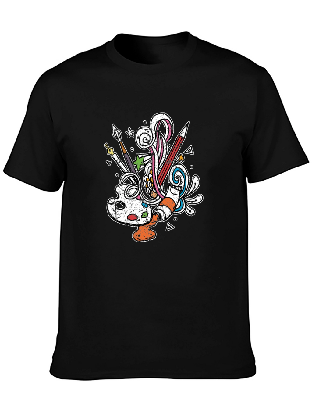 Artistic Doodle Graphic Tee - Creative Expression T-Shirt