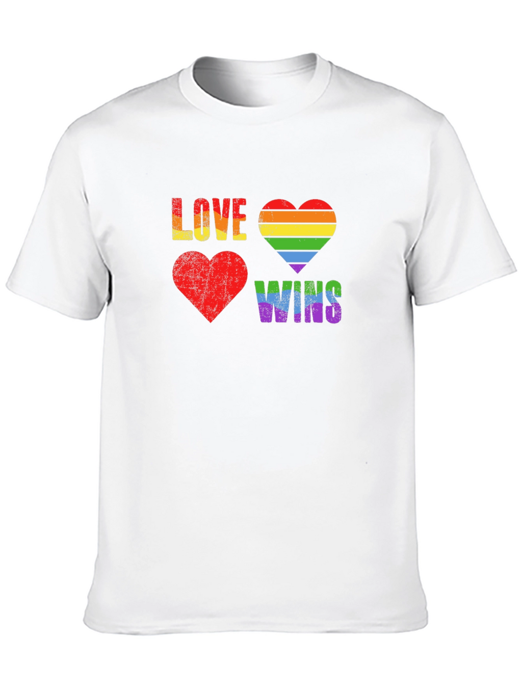 Love Wins Rainbow Heart Graphic Tee