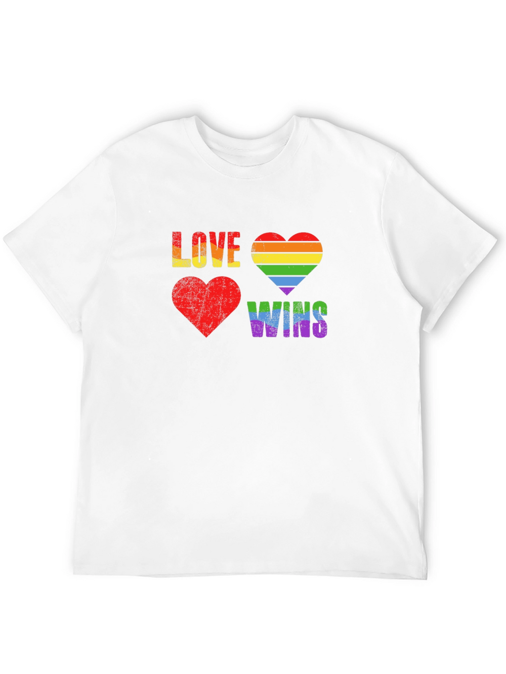 Love Wins Rainbow Heart Graphic Tee