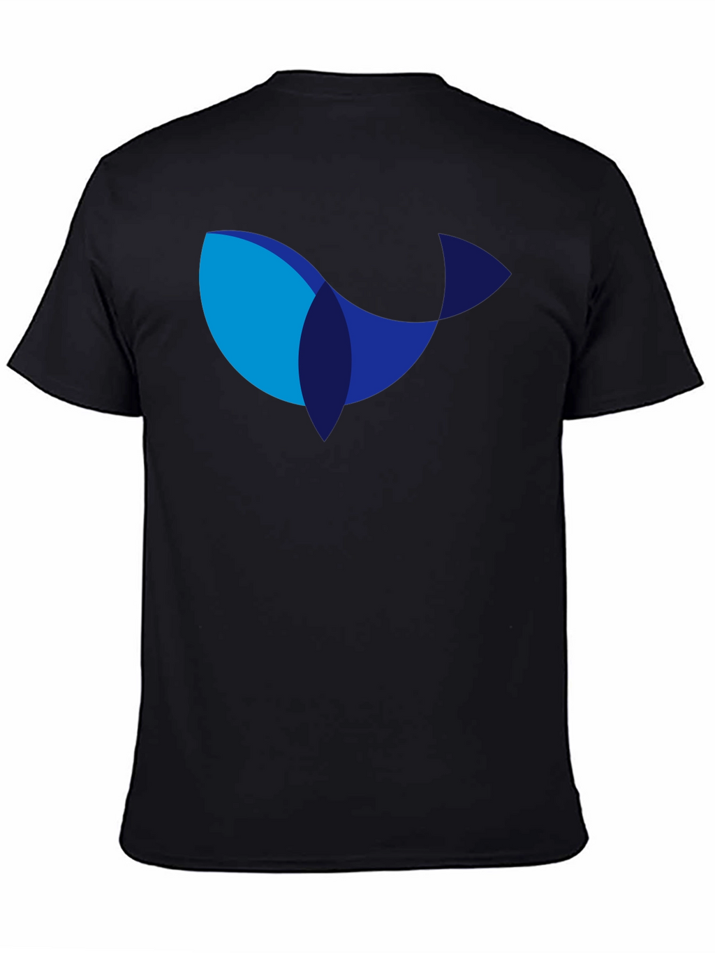 Modern Whale Graphic Black T-Shirt