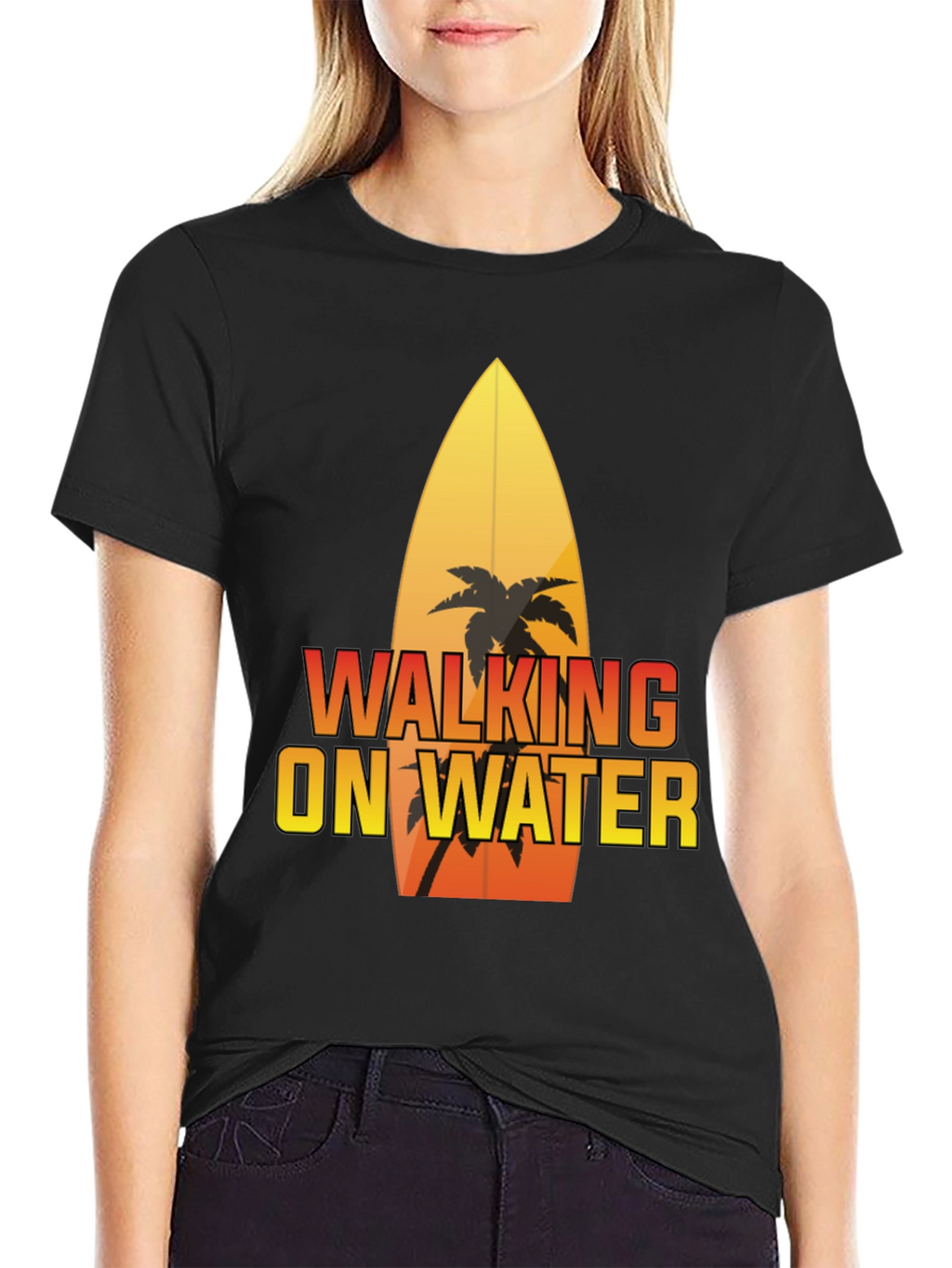 Walking on Water Surfboard Graphic Tee