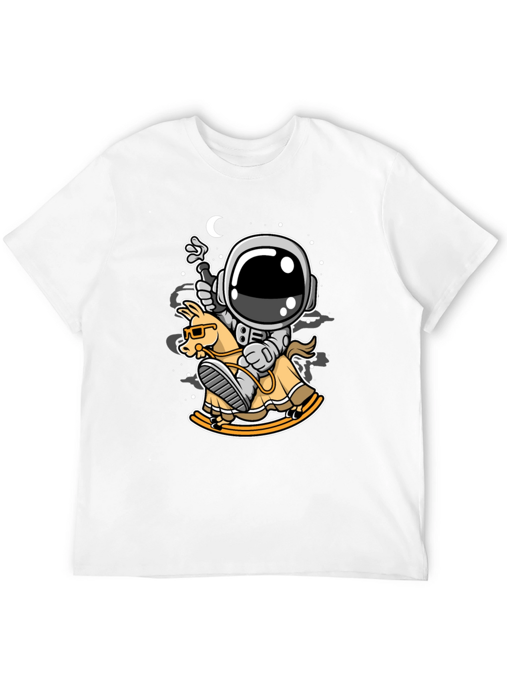 Astronaut on Rocking Horse Graphic Tee