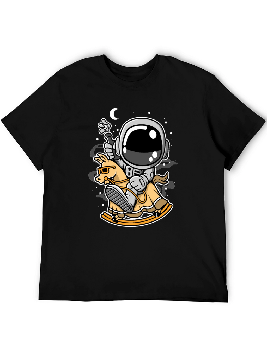 Astronaut on Rocking Horse Graphic Tee