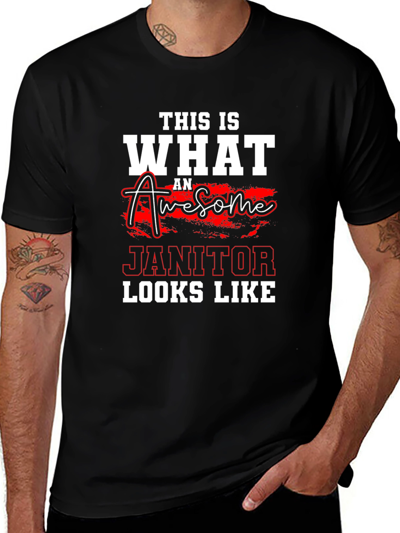 Awesome Janitor Graphic T-Shirt - Cleaning Crew Apparel