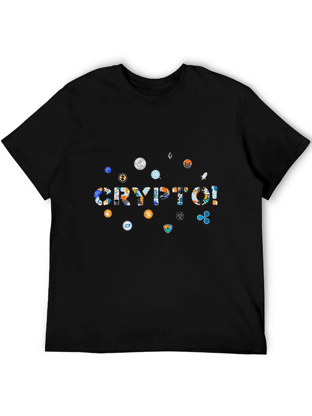 Crypto T-Shirt - Black Cotton Blend