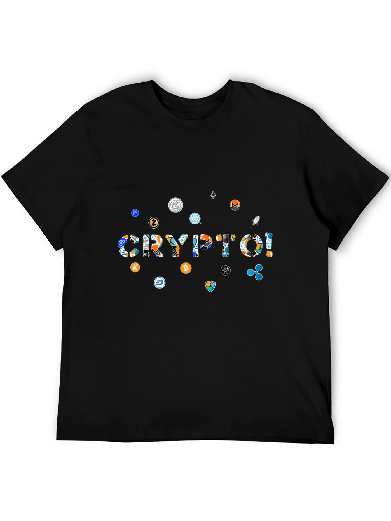 Crypto T-Shirt - Black Cotton Blend