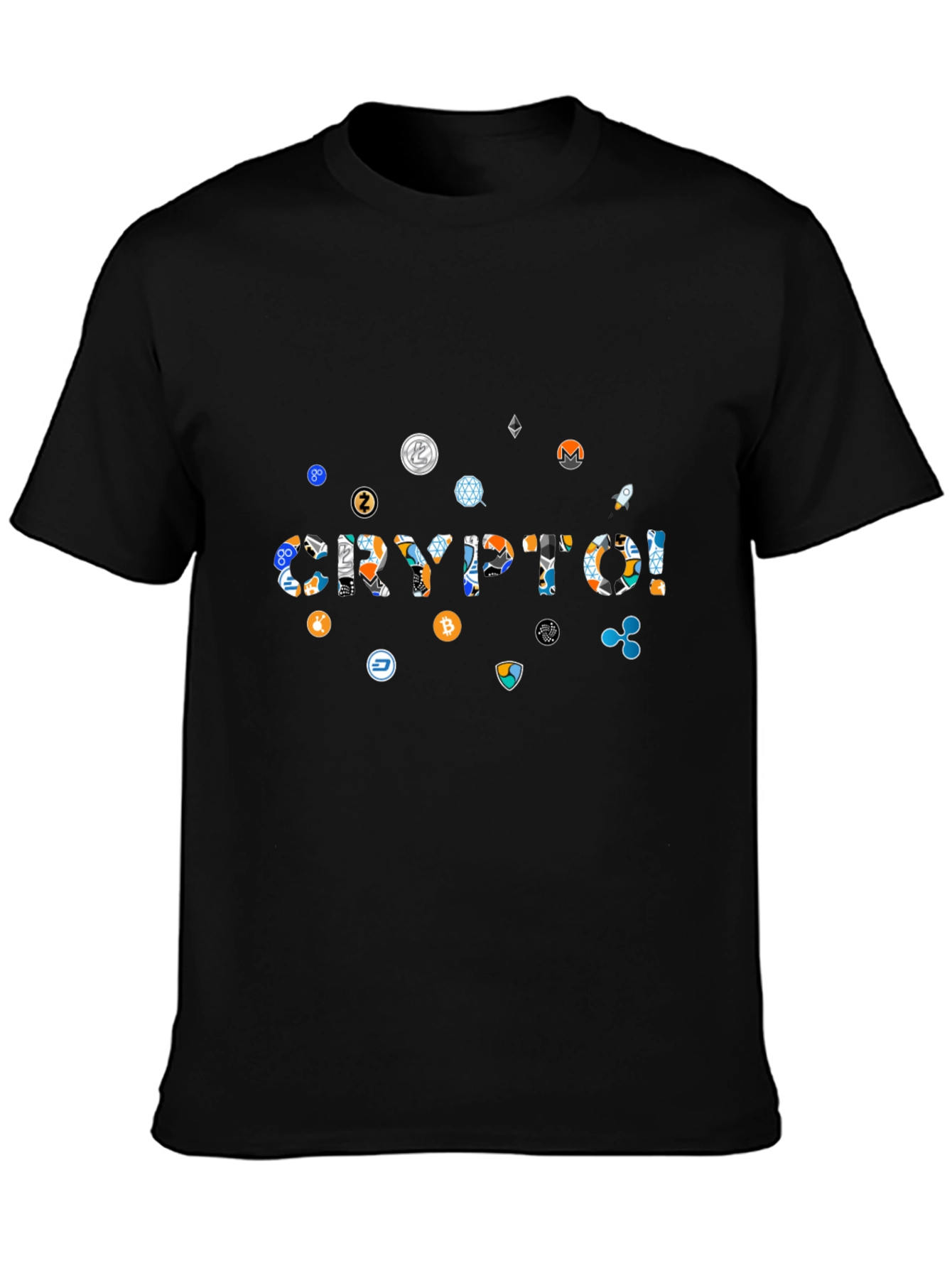 Crypto T-Shirt - Black Cotton Blend