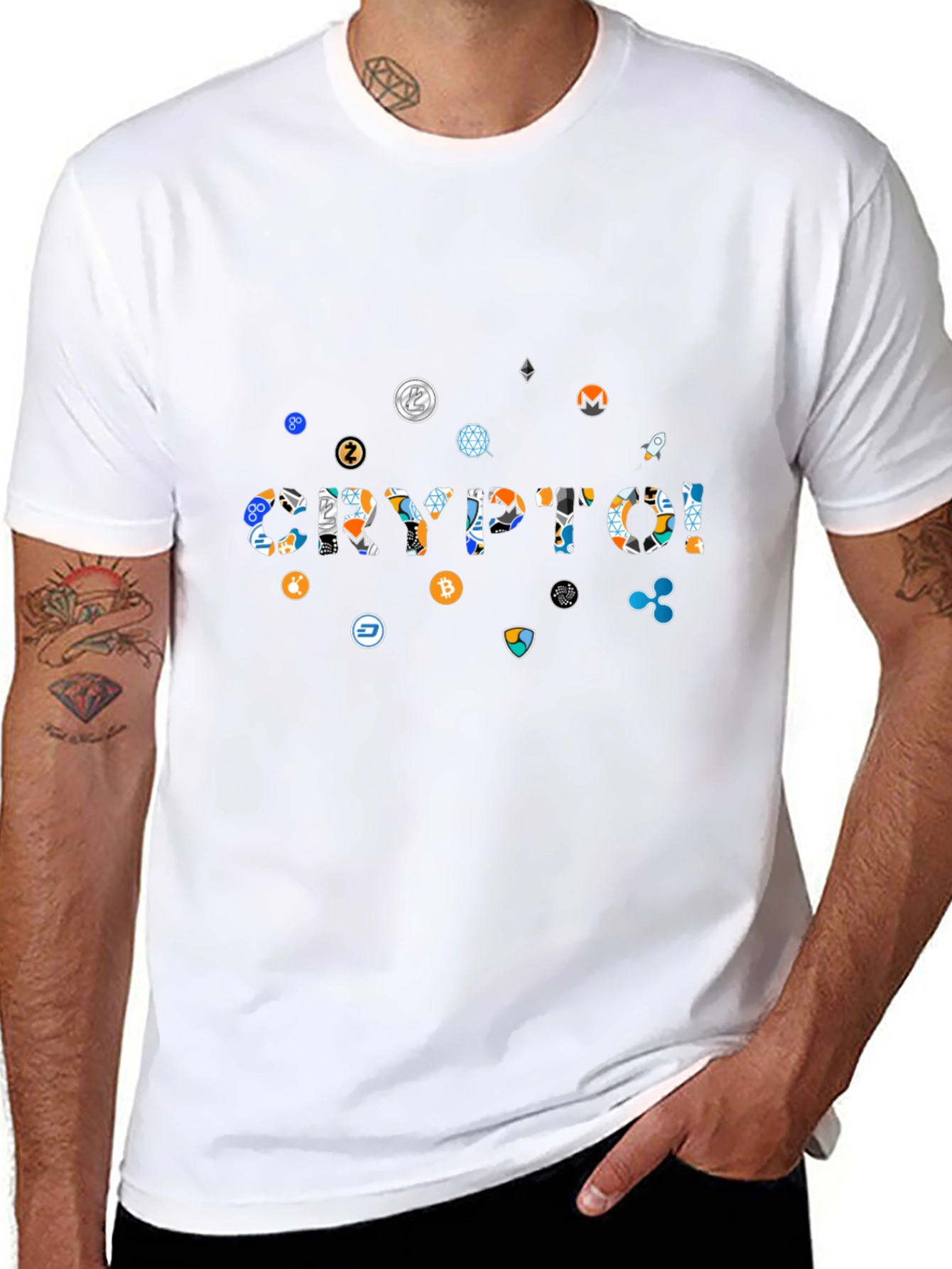 Crypto T-Shirt - Black Cotton Blend