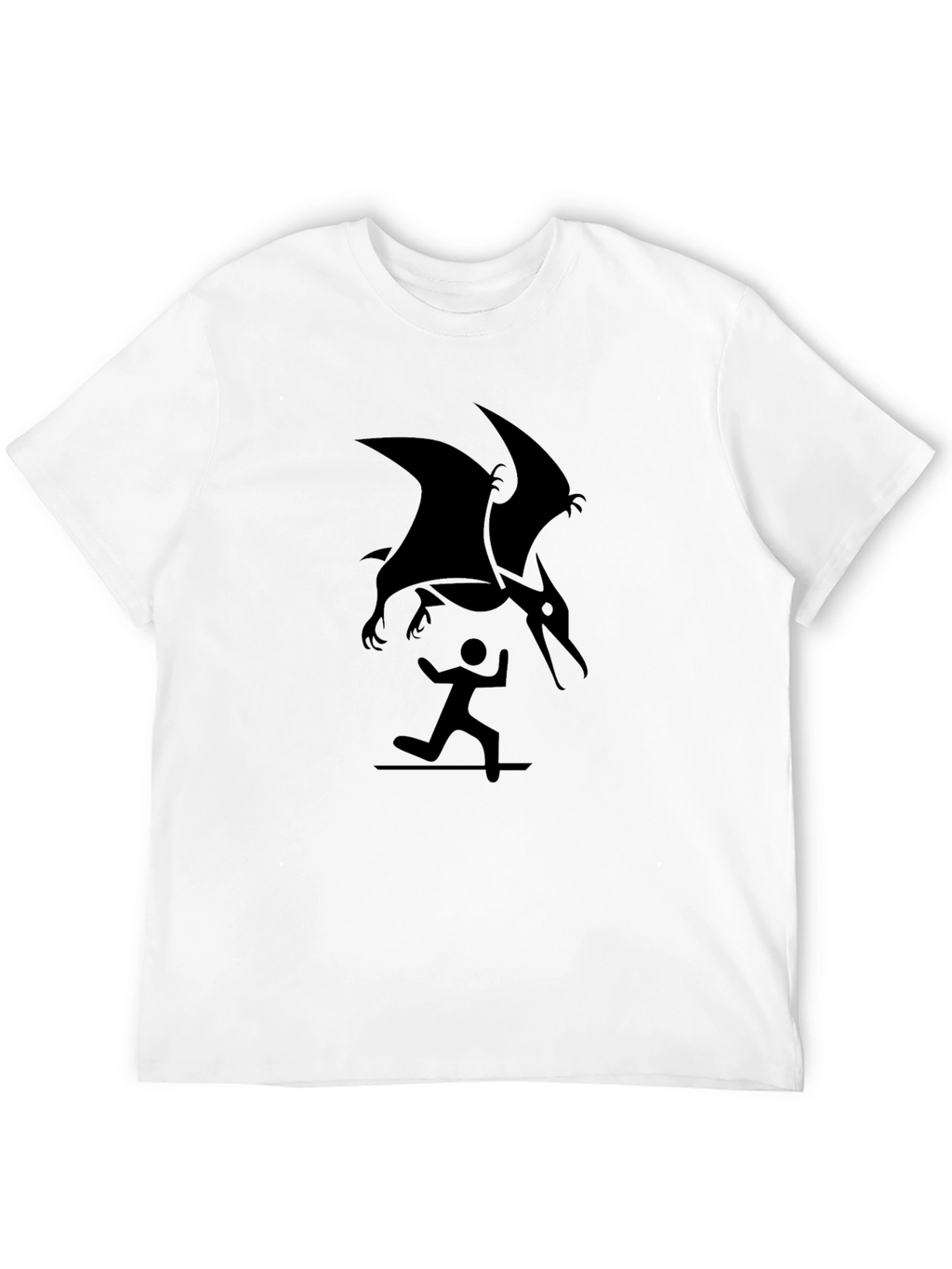 Pterodactyl Attack Black T-Shirt