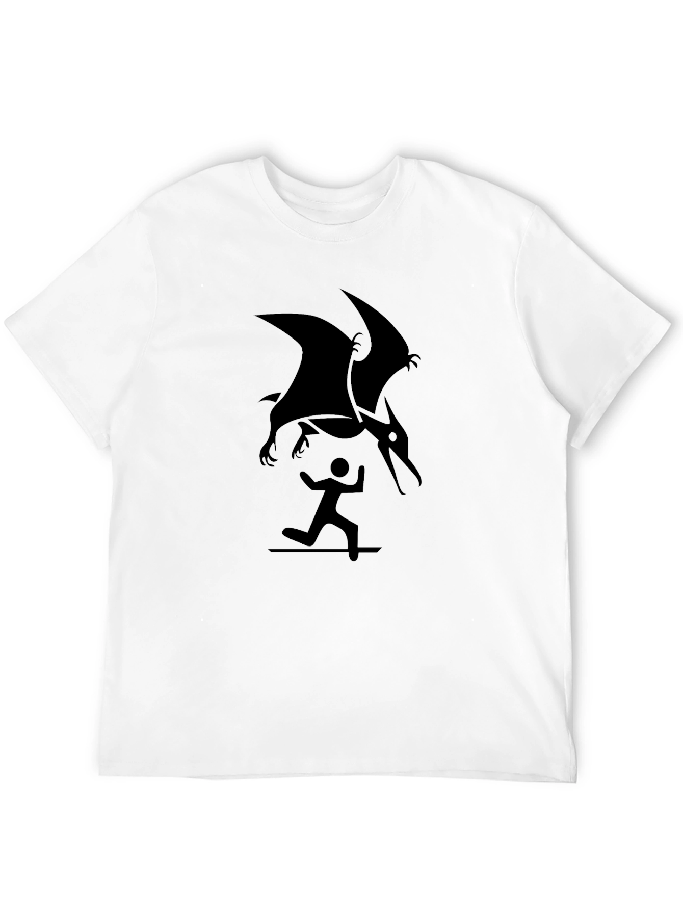 Pterodactyl Attack Black T-Shirt