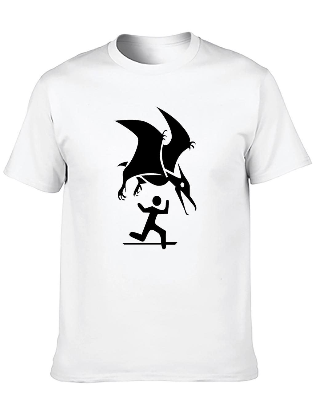 Pterodactyl Attack Black T-Shirt