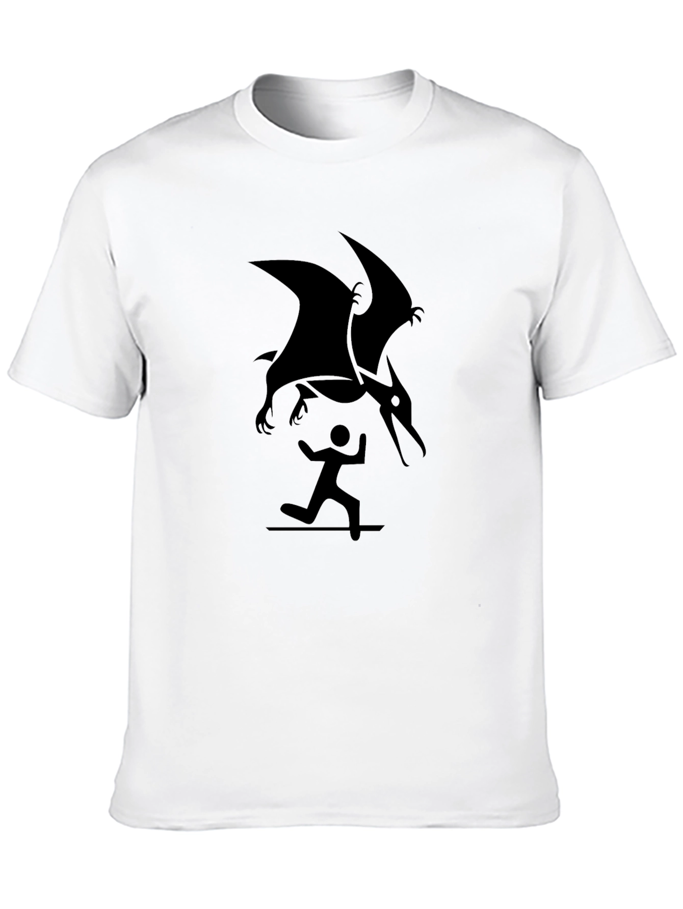 Pterodactyl Attack Black T-Shirt