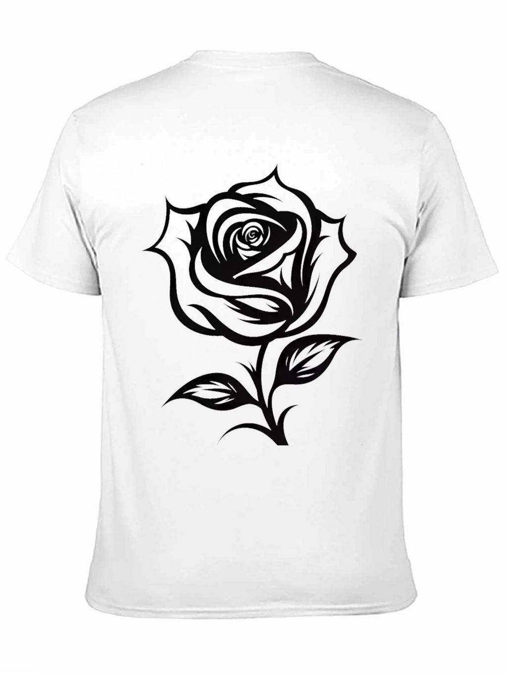 Elegant Black Rose Graphic Tee - Stylish Casual Wear