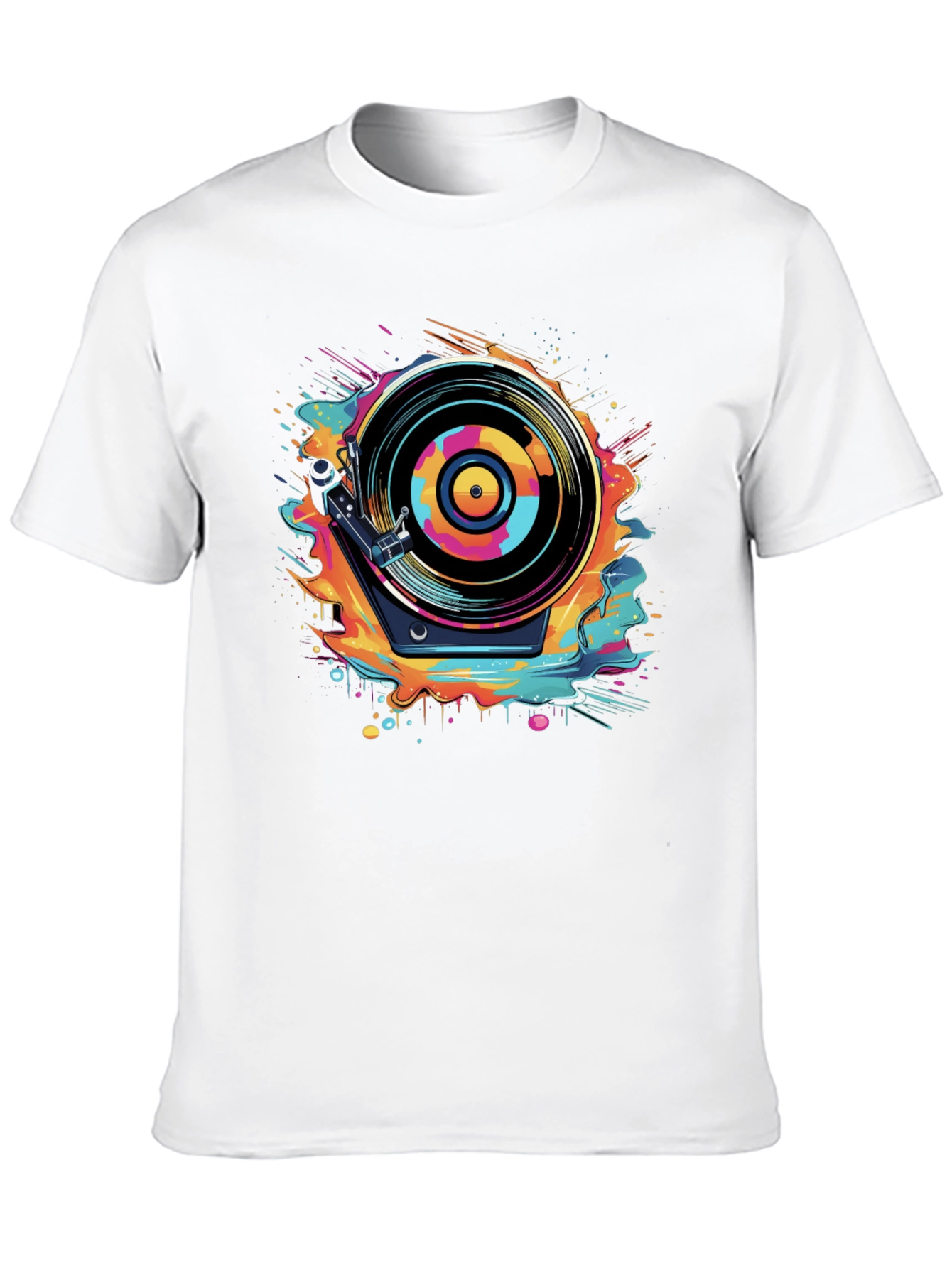 Retro Turntable Graphic Tee - Cool Music Lover Shirt