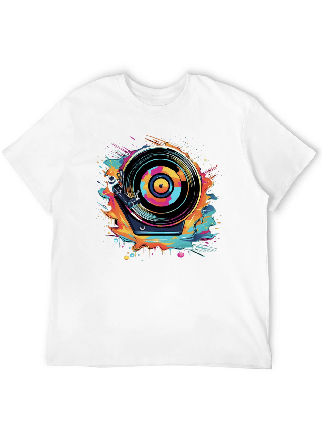 Retro Turntable Graphic Tee - Cool Music Lover Shirt
