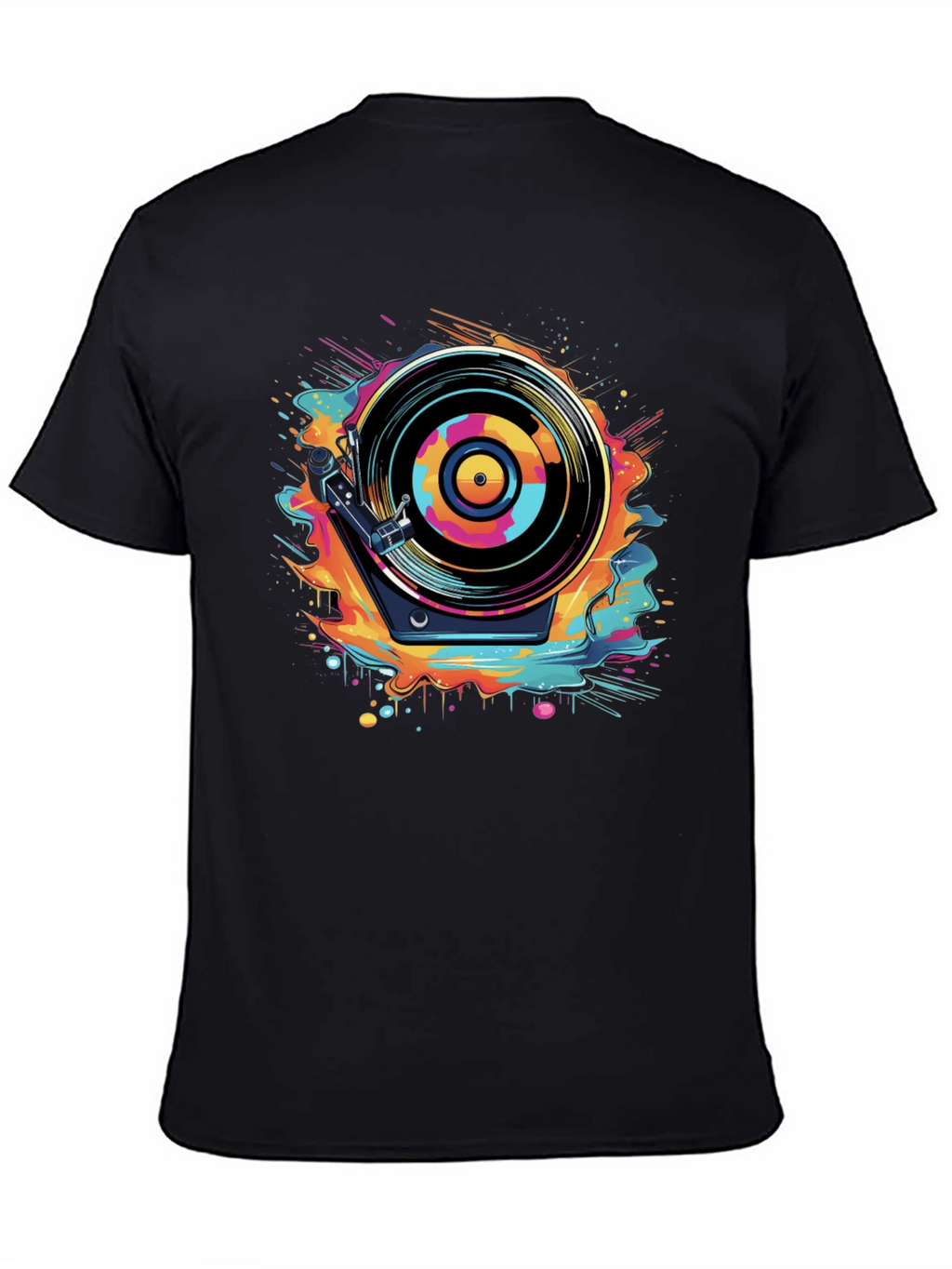 Retro Turntable Graphic Tee - Cool Music Lover Shirt
