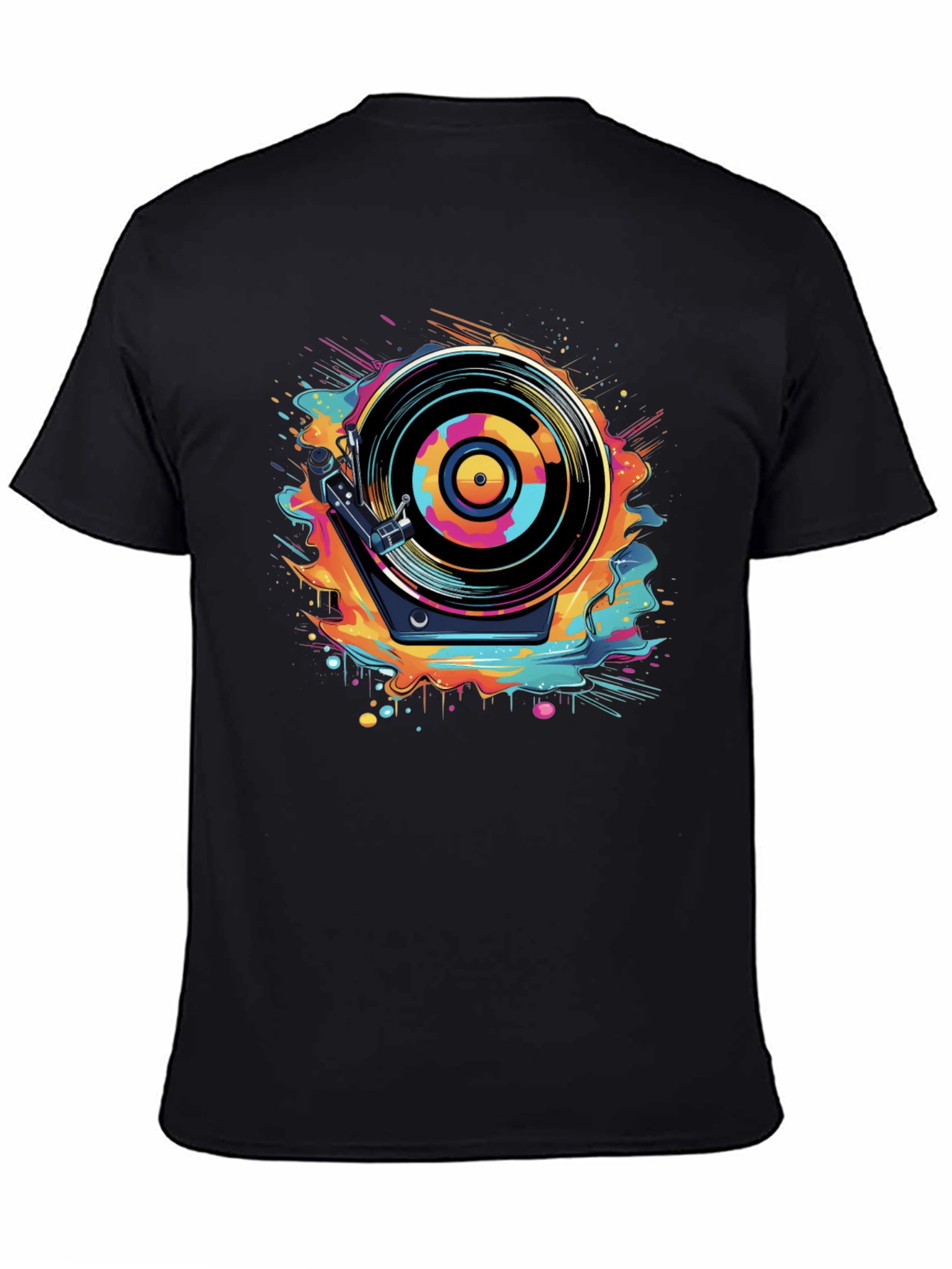 Retro Turntable Graphic Tee - Cool Music Lover Shirt