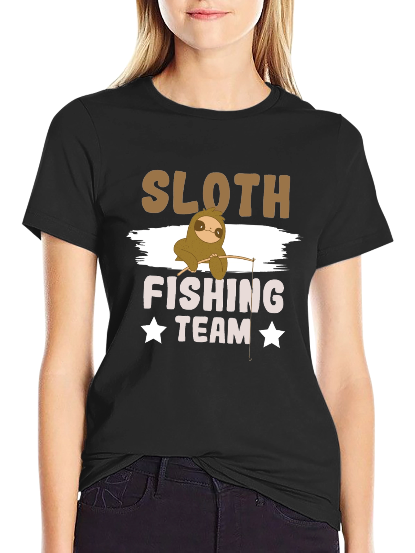 Sloth Fishing Team T-Shirt - Funny Graphic Tee