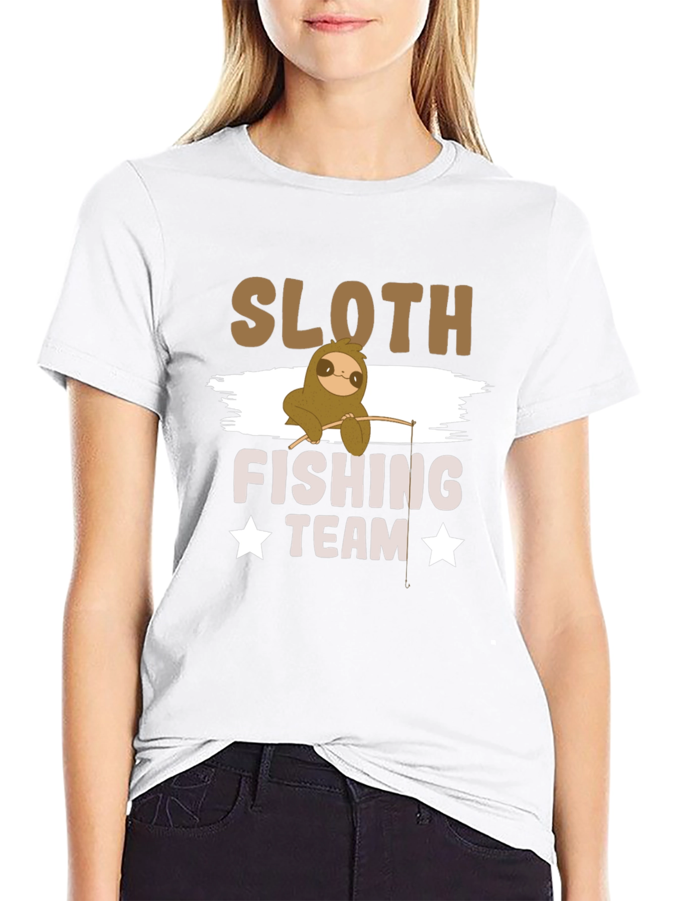 Sloth Fishing Team T-Shirt - Funny Graphic Tee
