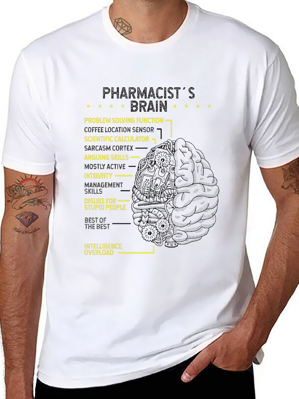 Pharmacists Brain T-Shirt - Funny Gift