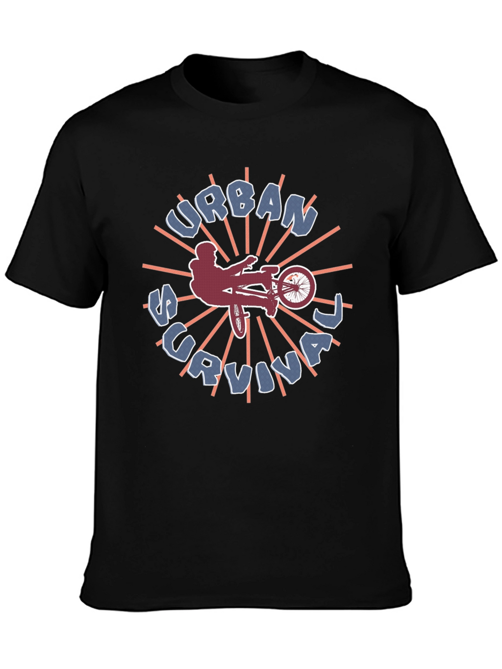 Urban Survival Graphic Tee - BMX Biker Style