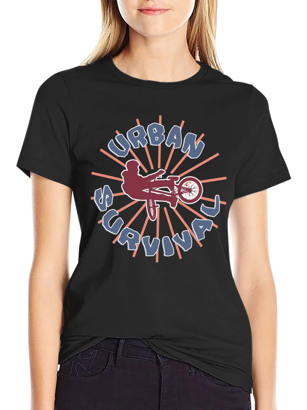 Urban Survival Graphic Tee - BMX Biker Style