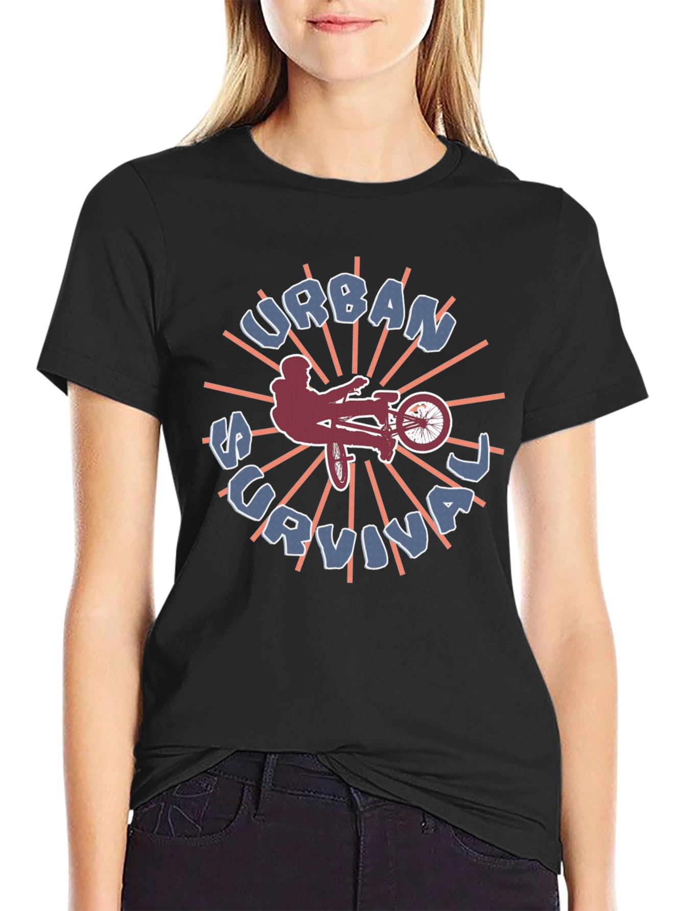 Urban Survival Graphic Tee - BMX Biker Style
