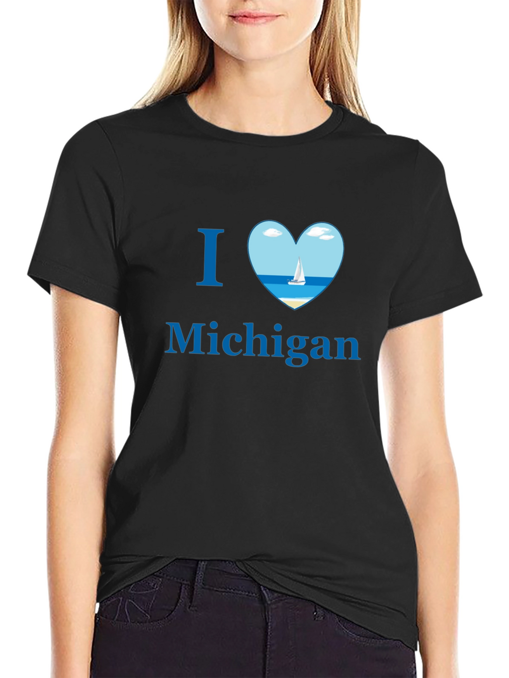 I Heart Michigan Tee - Sailboat Design