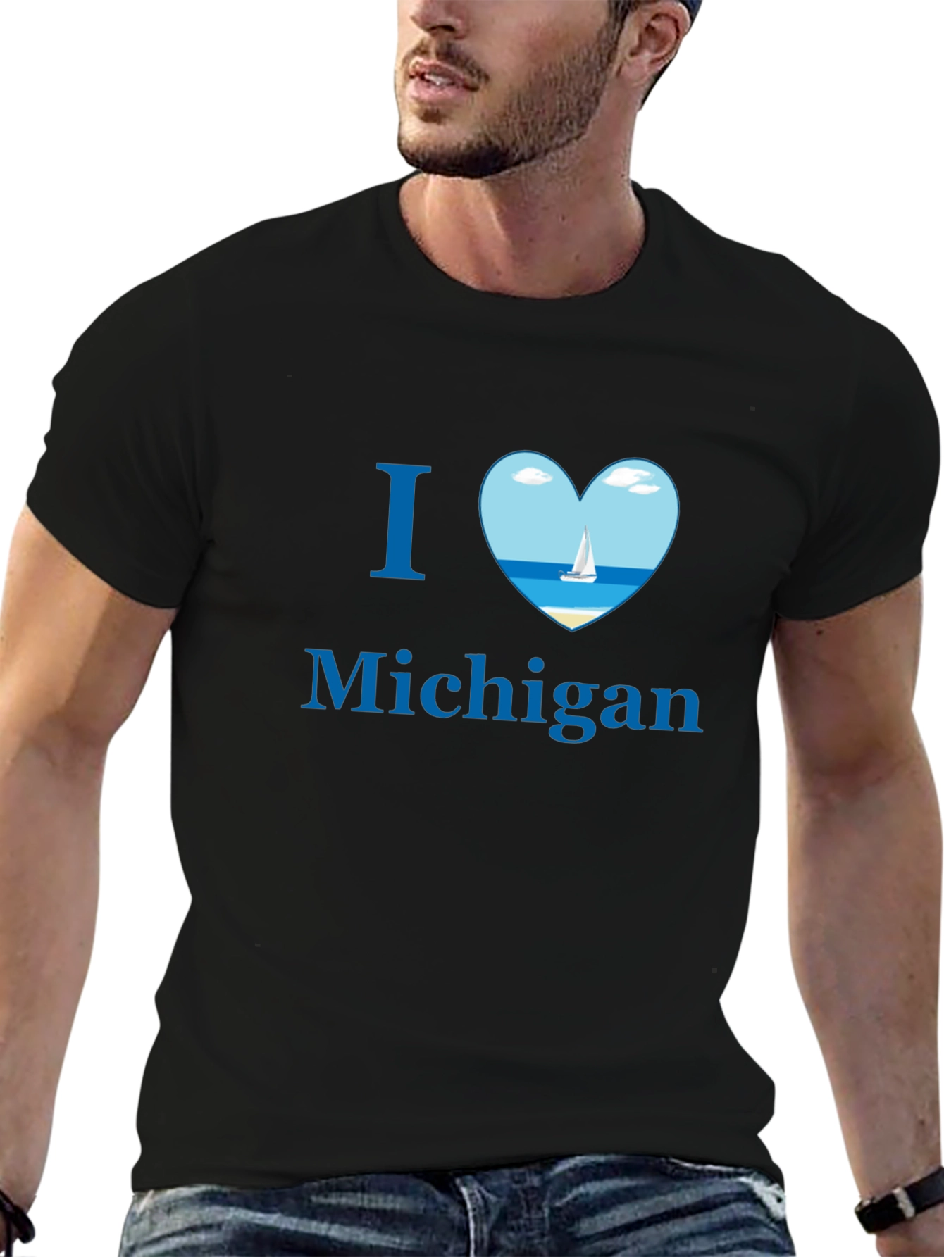 I Heart Michigan Tee - Sailboat Design