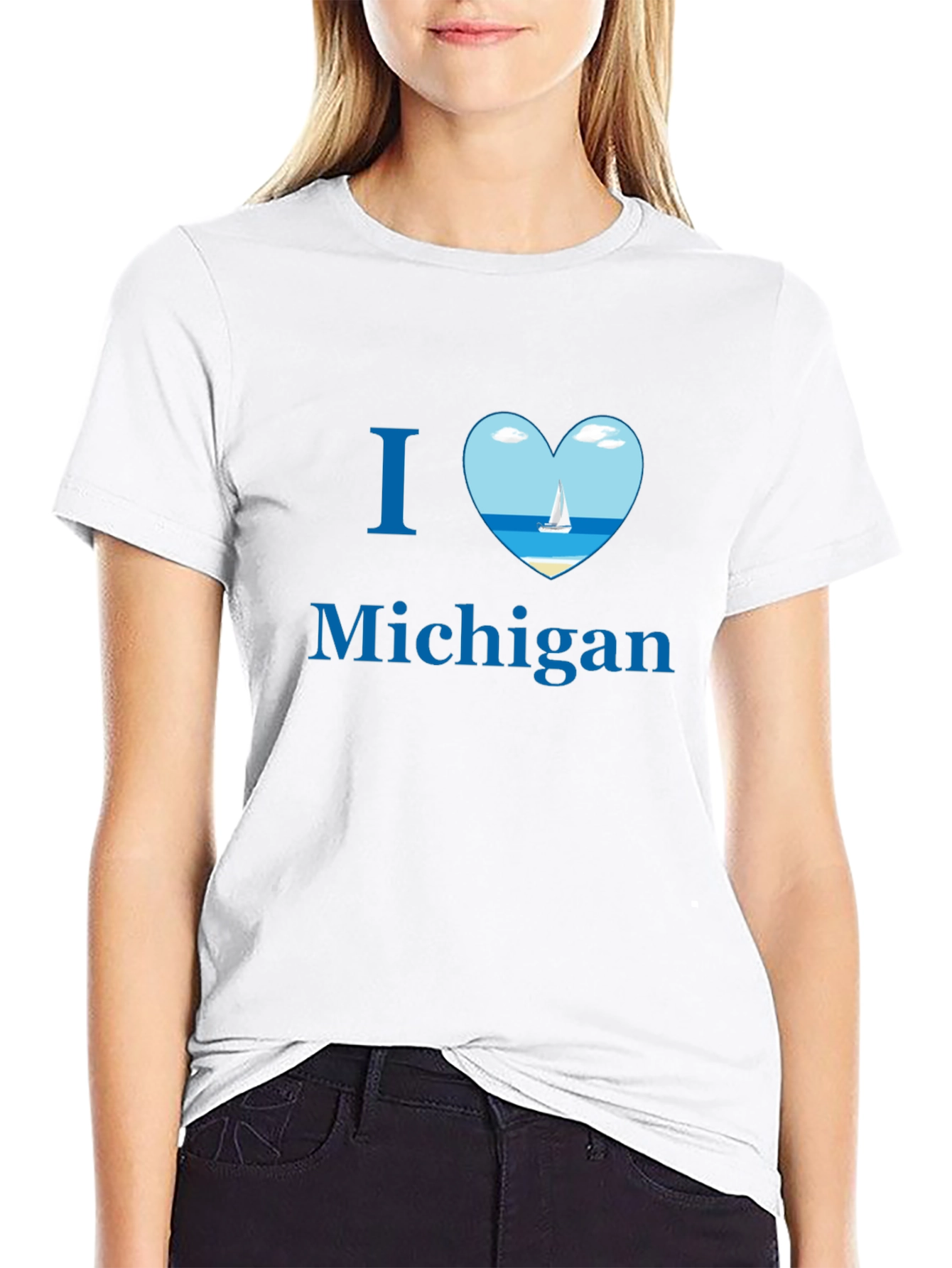 I Heart Michigan Tee - Sailboat Design