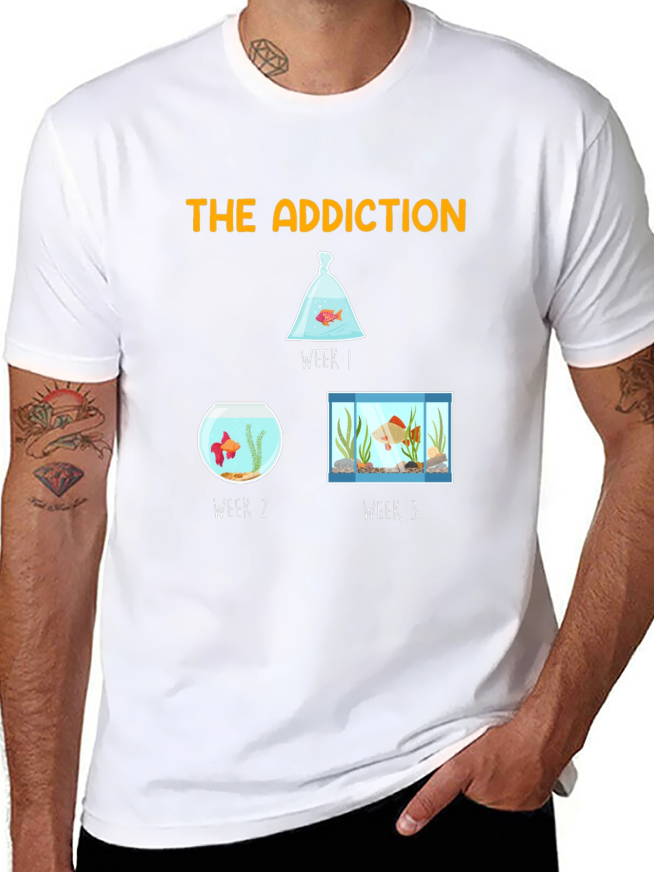 The Addiction T-Shirt - Goldfish Evolution