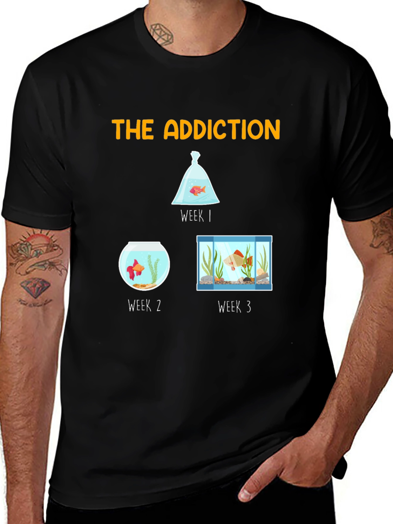 The Addiction T-Shirt - Goldfish Evolution