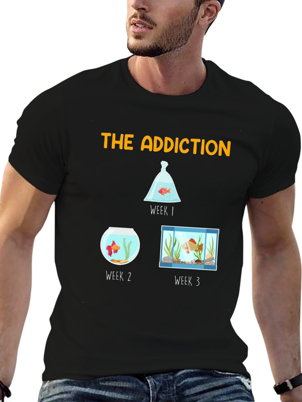 The Addiction T-Shirt - Goldfish Evolution