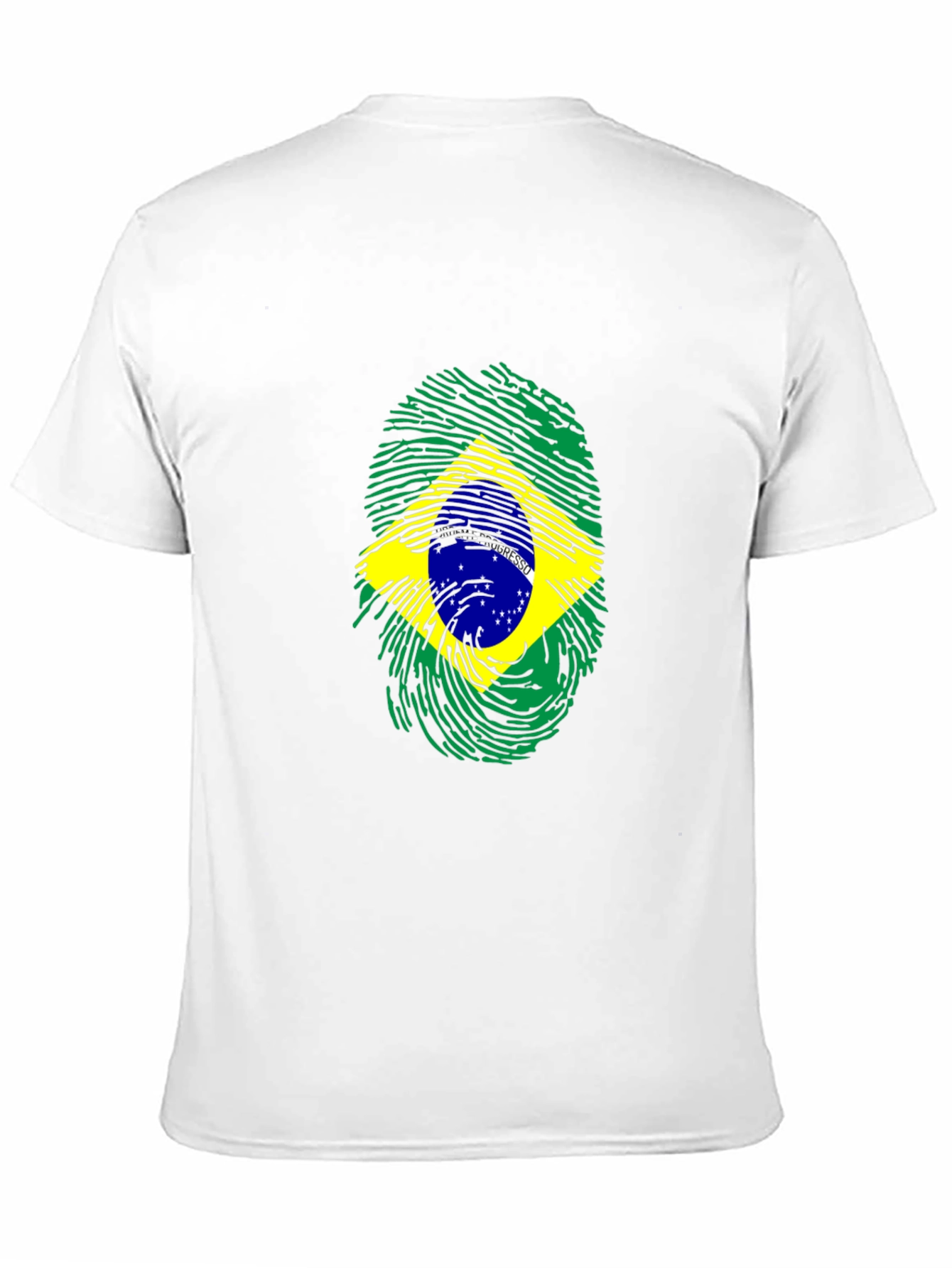 Brazil Flag Fingerprint Graphic Tee