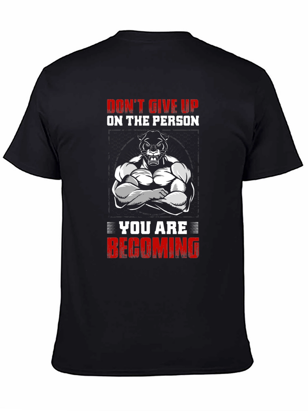 Motivational Bodybuilder Panther Graphic Tee