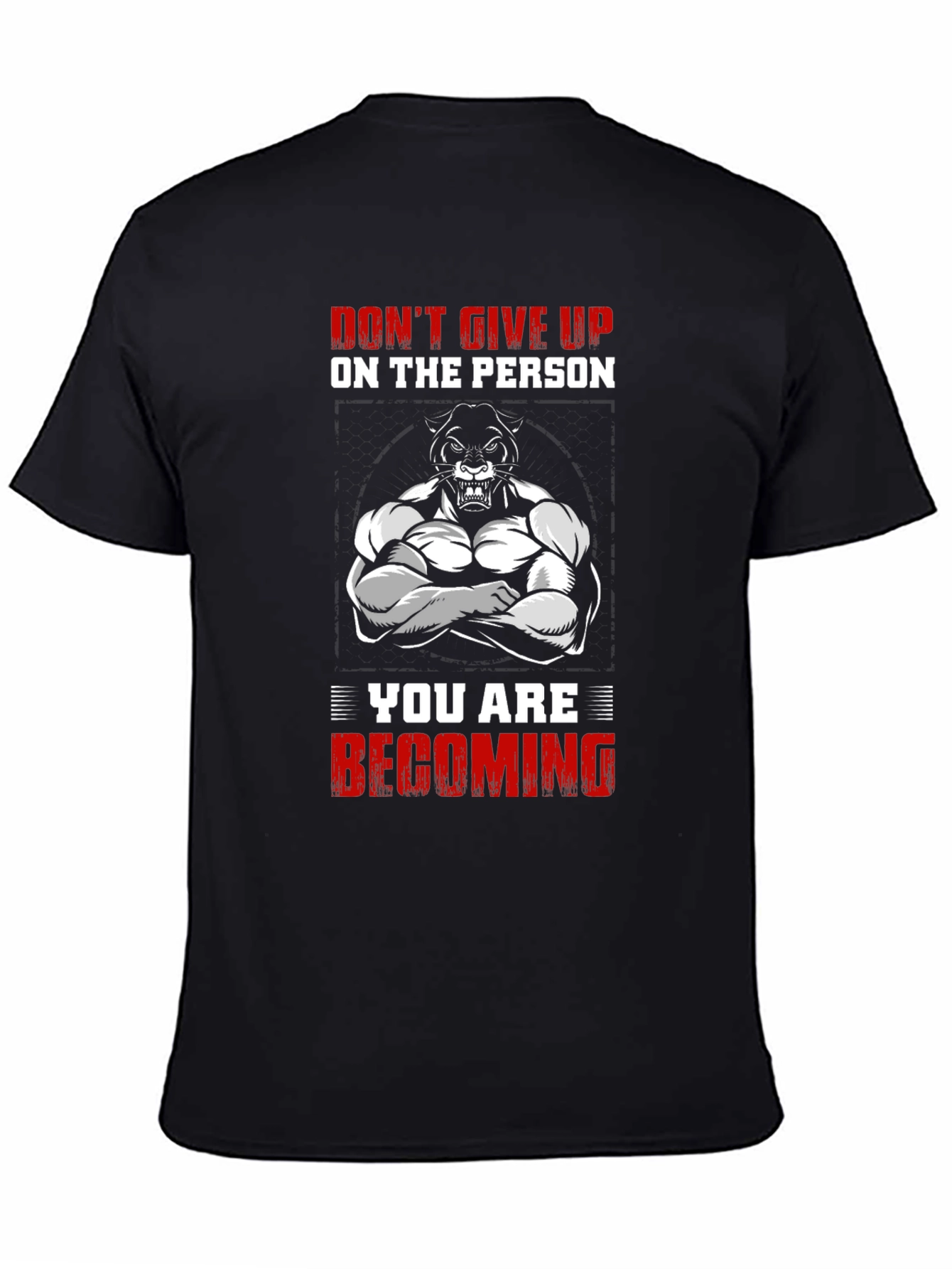 Motivational Bodybuilder Panther Graphic Tee