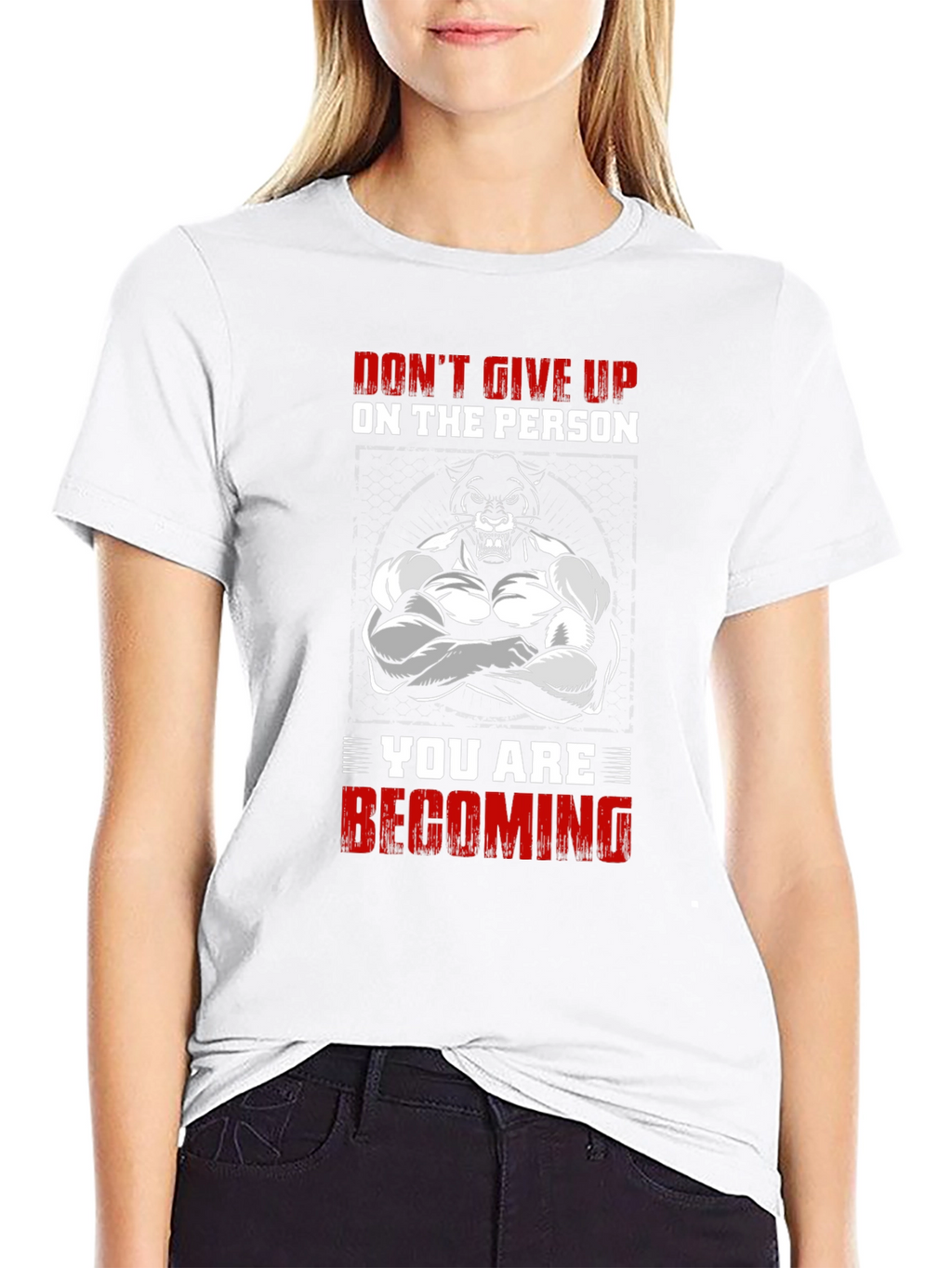 Motivational Bodybuilder Panther Graphic Tee