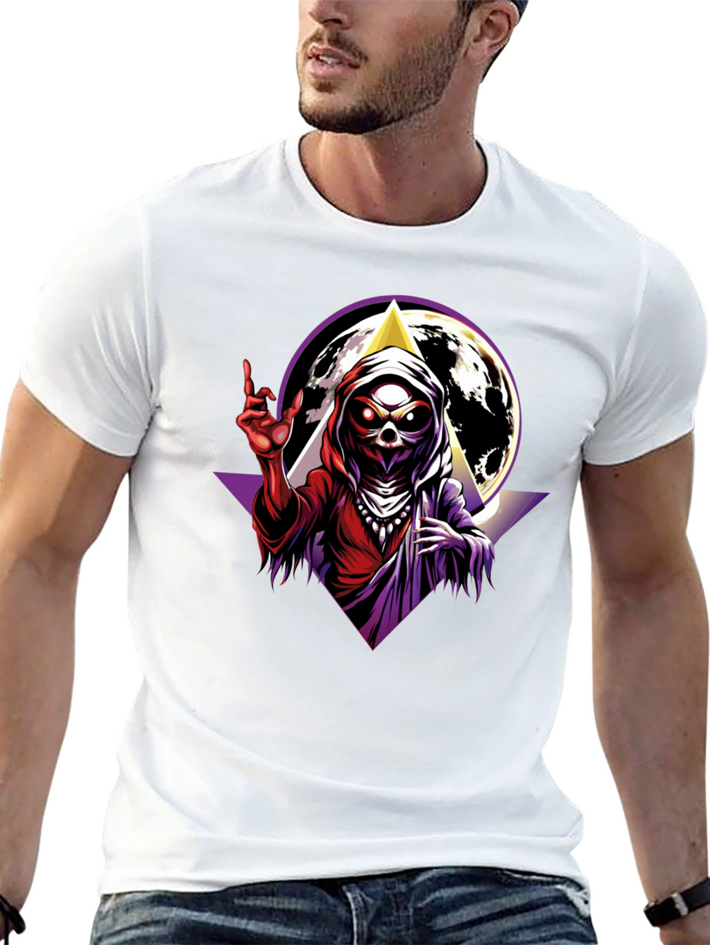 Grim Reaper Graphic T-Shirt - Black